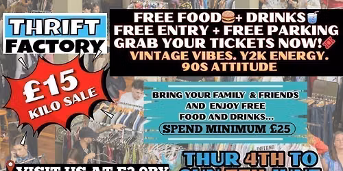 East London Vintage Kilo Sale | \u00a315\/KG Thrift Event | 4TH\u20137th June Only