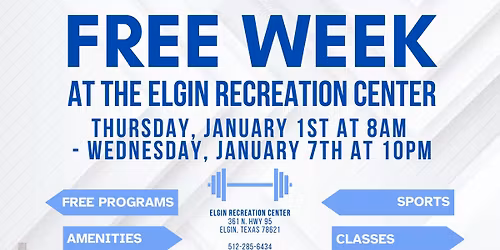 FREE WEEK at Elgin Recreation Center