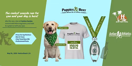 Puppies & Beer 5K Venice Beach, CA - Run with or without Dog