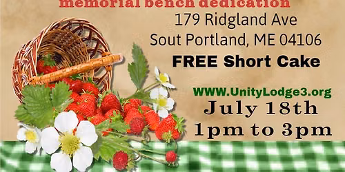 Strawberry Festival & Memorial Bench Dedication
