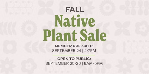 Fall Native Plant Sale