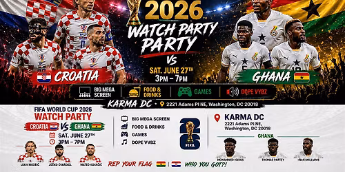Croatia Vs Ghana Watch Party
