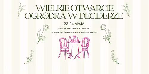 Wielkie otwarcie ogr\u00f3dka (zmiana terminu)