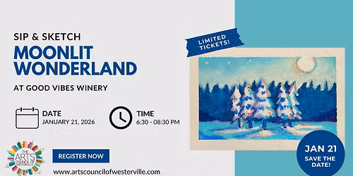 January Sip & Sketch at Good Vibes Winery