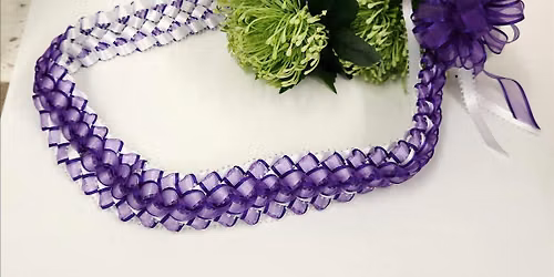 Deluxe Braided Ribbon Lei - Pearl City
