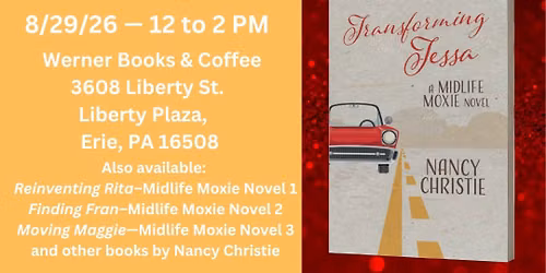 Join me at my book signing for TRANSFORMING TESSA and my other books!