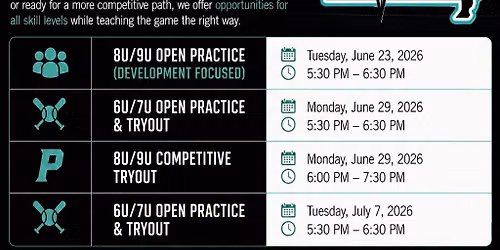 26\/27 8U & 9U Competitive Tryout