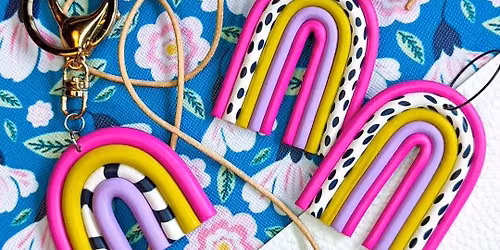 Polymer Clay Rainbow Earring Making with Lime&Lilac- Friday 23rd October 6-8pm