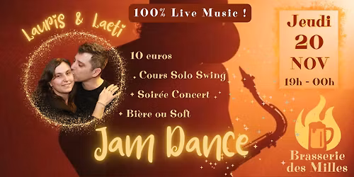 Jam Dance: Soir\u00e9e Concert \u00e0 La Brasserie des Milles jeudi 20 novembre !