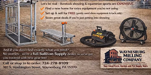 Livestock Show Equipment & Tack Swap Meet