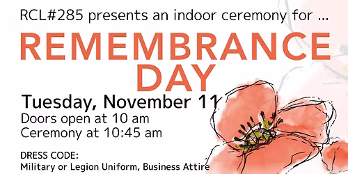 Branch #285 Remembrance Day Indoor Cenotaph Ceremony