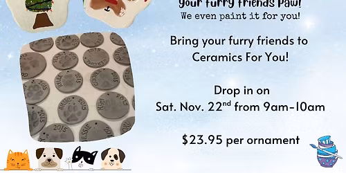 Paw Print Impression Ornaments