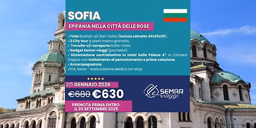 SOFIA: EPIFANIA NELLA CITTA' DELLE ROSE