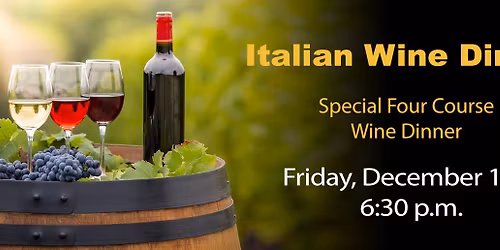 Special Italian Wines Wine Dinner