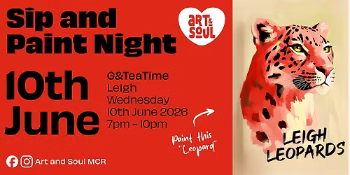 Sip and Paint Night at G&TeaTime, Leigh