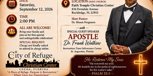 14th Annual Pastoral\/Church Anniversary & Apostle Confirmation Ceremony