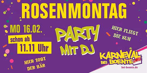 Rosenmontag bei Boente