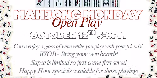 Mahjong Monday: Open Play