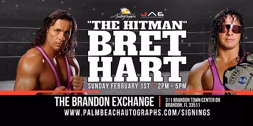 BRET "THE HITMAN" HART - Public Signing at the BRANDON Store!
