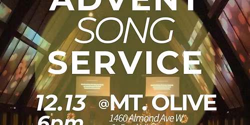 Advent Song Service @ Mt. Olive Lutheran Church