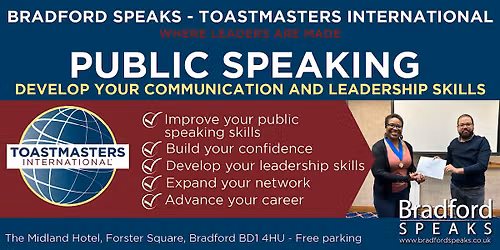 Bradford Speaks - A Toastmasters International Public Speaking Club