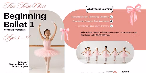 FREE Ballet Class for Ages 4-8