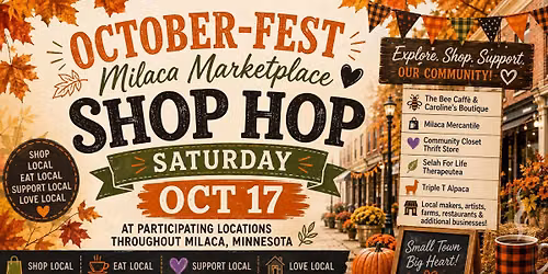 Milaca Marketplace's Shop Hop Saturday 10\/17
