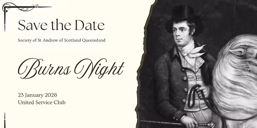 Save the Date! - 2026 Burns Supper