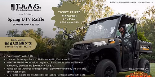 4th Annual UTV Drawing\/Meat Raffle