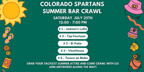 Colorado Spartans Tacky Summer Bar Crawl
