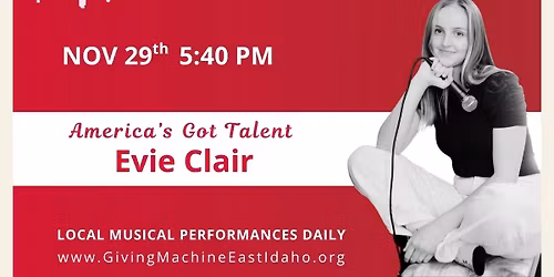 Special Musical Guest: Evie Clair 