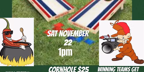 Sledz East Cycles turkey shoot corn hole tournament and chili cook off fundraiser