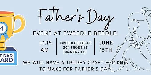 Father's Day craft at Tweedle Beedle Free Event for Kids