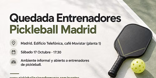Quedada Entrenadores Pickleball Madrid