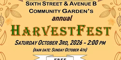The 2026 6 & B Harvest Festival!