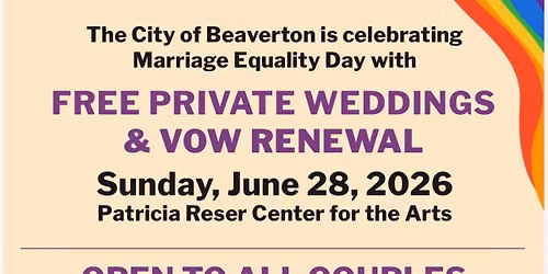 2026 Marriage Equality Wedding Event