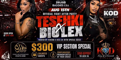 Official Tesehki x Big Lex After Party | KOD Atlanta VIP Sections