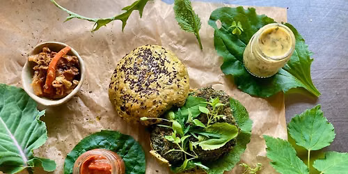 Atelier cuisine "Burgers v\u00e9g\u00e9tariens aux plantes sauvages"
