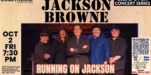 Jackson Browne \u2013 Running on Jackson 10\/2\/26 FRI 7:30pm
