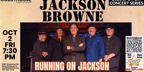 Jackson Browne \u2013 Running on Jackson 10\/2\/26 FRI 7:30pm