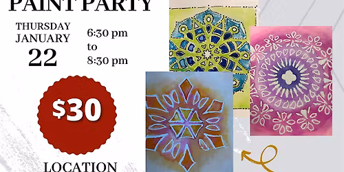 1.22.26 Colorful Mandala Paint and Sip at That Place Down the Street
