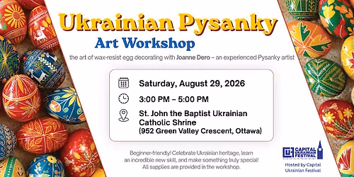 Ukrainian PYSANKY - Art Egg Painting Workshop (Beginner)