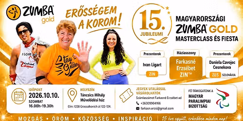 15.Jubileumi Magyarorsz\u00e1gi ZumbaGold MasterClass \u00e9s Fiesta