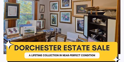 Dorchester Estate Sale: Artist\u2019s Home & Studio (Nov 29\u201330)