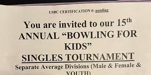 Bowl for kids charity tournament