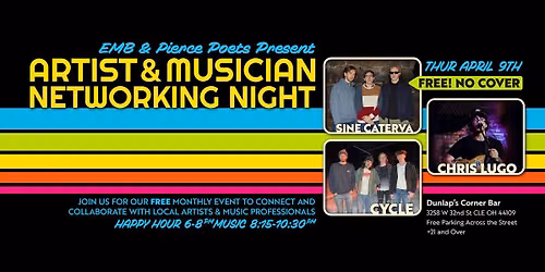 Artist & Musician Networking Night with Live Music at Dunlap's Corner Bar