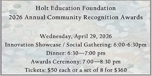 2026 Holt Education Foundation Community Recognition Event