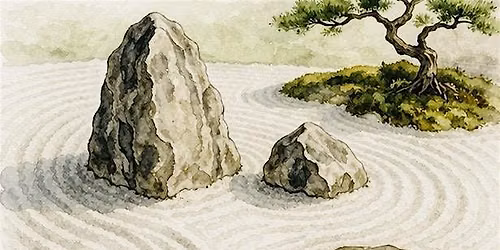 Zen Rock Garden Watercolor Workshop