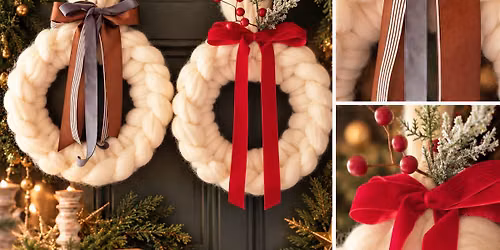 Wool Roving Wreath with The Vintage Pineapple Co.