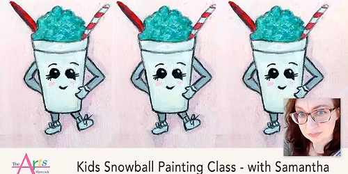 Kids Snowball Painting Class \u2013 with Samantha Hallenus 